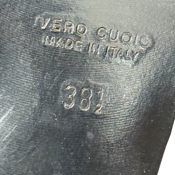 Taryn Rose Brown Black Wingtip Leather Ankle Boots Booties Heels Shoes 38.5 8.5 - Picture 16 of 16